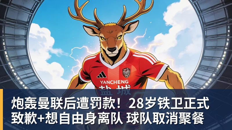 炮轰曼联后遭罚款!28岁铁卫正式致歉+想自由身离队 球队取消聚餐